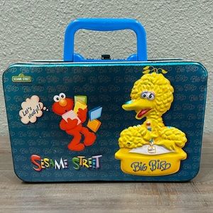 Extremely Rare and Vintage Sesame Street Metal Tin 2000 Millennium Lunch Box